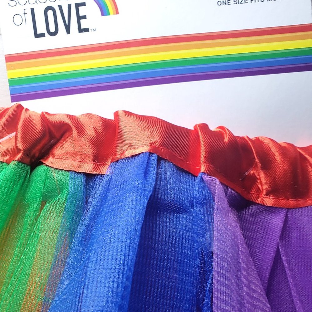 Season Of Love Pride Bundle -Tutu Suspenders Beads Glasses etc NWT Costume